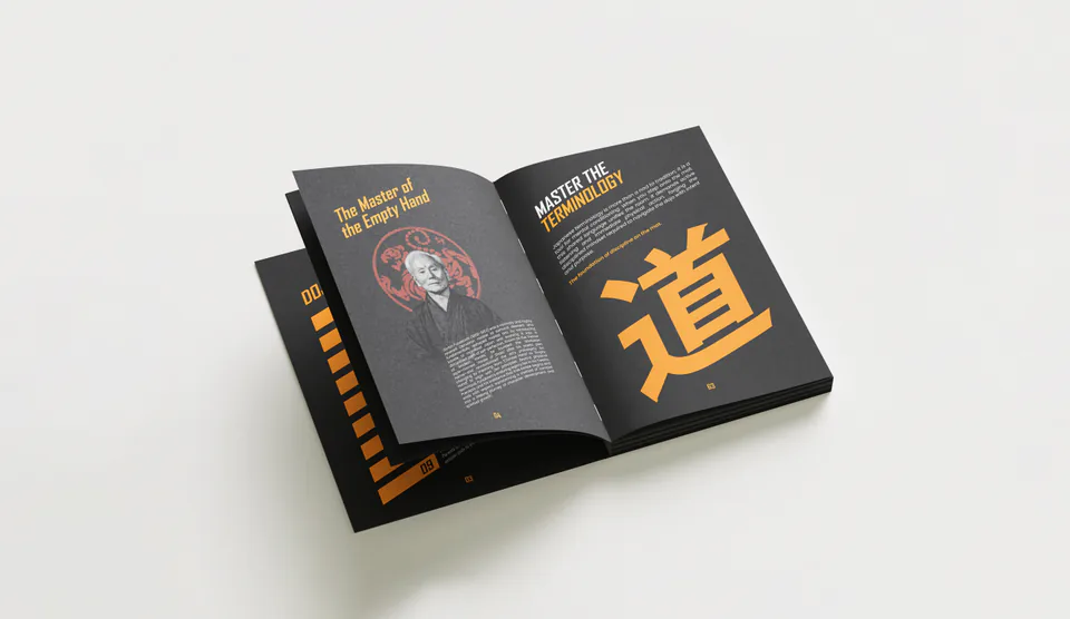 Flash Fit martial arts brand book displayed open